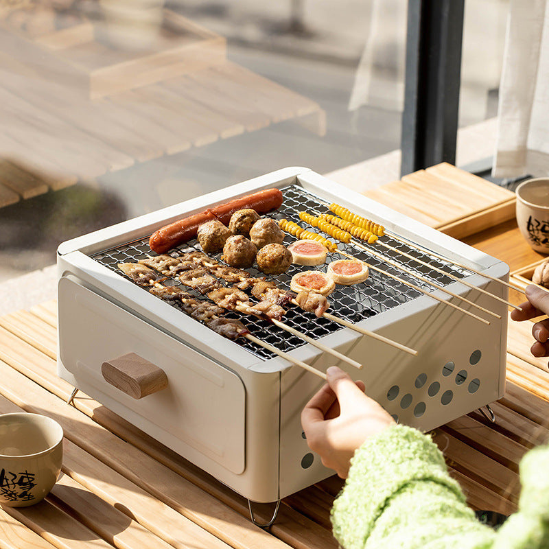 Elevate Your Outdoor Cooking with the Square Outdoor Charcoal Barbecue Grill Oven
