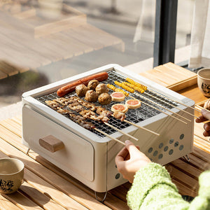 Elevate Your Outdoor Cooking with the Square Outdoor Charcoal Barbecue Grill Oven