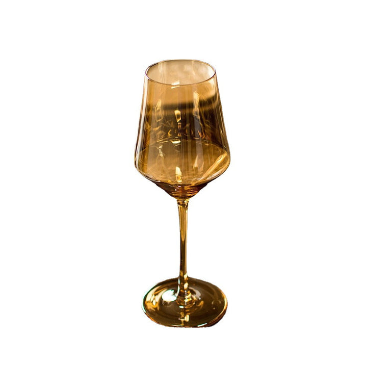 Experience Elegance with Our Rainbow Electroplated Crystal Goblet Glass